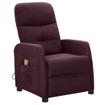 Vidaxl Masažni stol vijolično blago