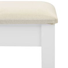 Vidaxl Mizica za ličenje s stolčkom bela 65x36x128cm pavlovnija in MDF