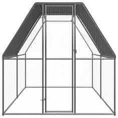 Vidaxl Zunanji kokošnjak 2x4x2 m pocinkano jeklo