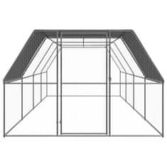 Vidaxl Zunanji kokošnjak 3x8x2 m pocinkano jeklo