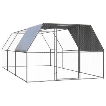 Vidaxl Zunanji kokošjak 3x6x2 m pocinkano jeklo