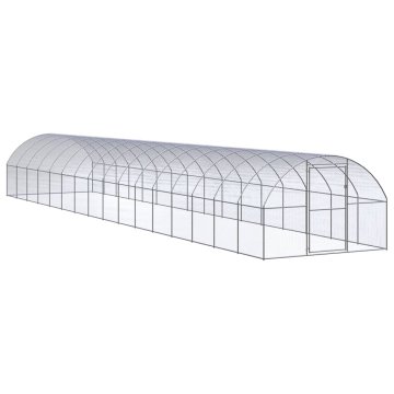 Vidaxl Zunanji kokošnjak 3x16x2 m pocinkano jeklo