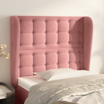 Vidaxl vidaXL Vzglavnik s krilci roza 103x23x118/128 cm žamet