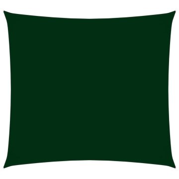 Vidaxl Senčno jadro oksford blago kvadratno 4,5x4,5 m temno zeleno