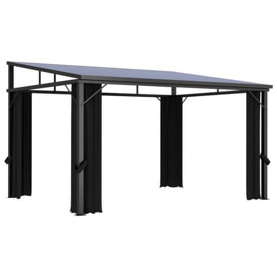 Vidaxl Paviljon z zaveso 405x294x244 cm antraciten