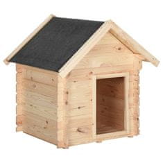 Vidaxl Pasja uta 80x80x100,6 cm trdna borovina