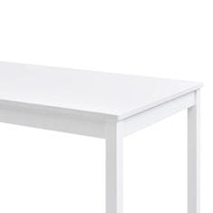Vidaxl Jedilna garnitura 7-delna borovina bela