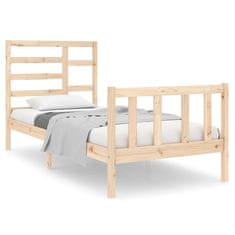 Vidaxl Posteljni okvir iz trdnega lesa 75x190 cm 2FT6