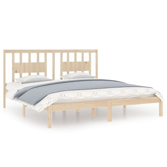Vidaxl Posteljni okvir iz trdne borovine 200x200 cm