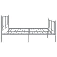 Vidaxl Posteljni okvir siv kovinski 200x200 cm