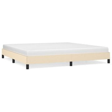 Vidaxl Posteljni okvir brez vzmetnice krem 200x200 cm blago