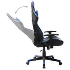 Greatstore Gaming stol črno in modro umetno usnje