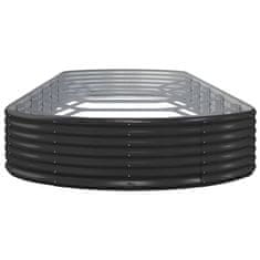 Vidaxl Visoka greda iz cinkanega jekla 523x140x36 cm antracit