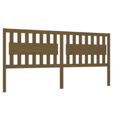 Vidaxl Posteljno vzglavje medeno rjavo 205,5x4x100 cm trdna borovina