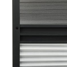 Greatstore Plise komarnik za okna aluminij 80x120 cm s senčilom