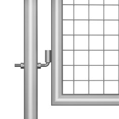 shumee Vrtna vrata pocinkano jeklo 105x125 cm srebrna