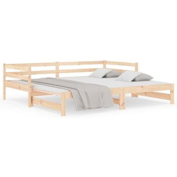 Vidaxl Izvlečna dnevna postelja brez vzmetnice 80x200 cm