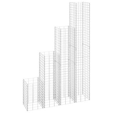 Vidaxl vidaXL Visoki gabionski lonci, 4 kosi, 30x30x50/100/150/200 cm