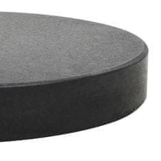 Greatstore Podstavek za senčnik granit 20 kg okrogel črn