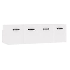 Vidaxl Stenska omarica 2 kosa visok sijaj bela 80x36,5x35 cm inž. les