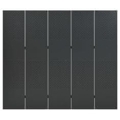 Vidaxl Paravan 5-delni 2 kosa antracitne barve 200x180 cm jeklo