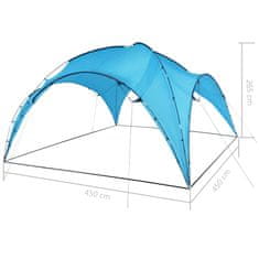 Vidaxl Vrtni šotor obok 450x450x265 cm svetlo moder
