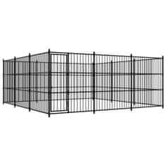 Vidaxl Zunanji pasji boks 450x450x185 cm