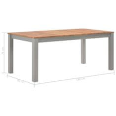 Vidaxl Jedilna miza 180x90x74 cm trdna hrastovina