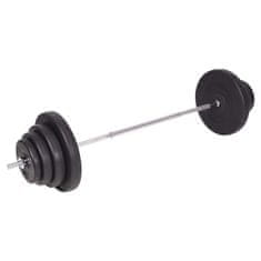Vidaxl Komplet uteži in ročk 120 kg