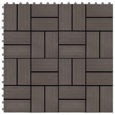 Vidaxl Talne plošče 11 kosov WPC 30x30 cm 1 m² rjave