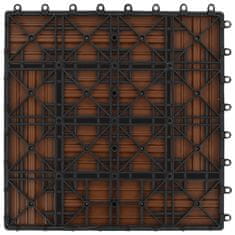 Vidaxl 11 kosov 30 x 30 cm rjavih zunanjih ploščic WPC 1 m²