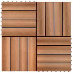 Vidaxl Talne plošče 22 kosov 30x30 cm 2 m2 WPC rjave