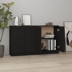 Vidaxl Komoda 2 kosa črna 60x30x70 cm konstruiran les