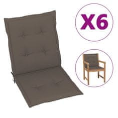 Vidaxl Blazine za vrtne stole 6 kosov taupe 100x50x3 cm oxford tkanina