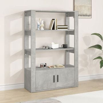 Vidaxl vidaXL Omarica betonsko siva 80x30x119,5 cm material na osnovi lesa