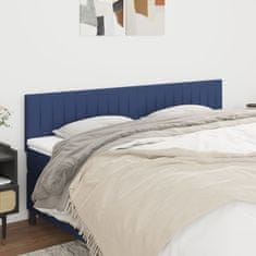 Vidaxl Posteljno vzglavje 2 kosa modro 80x5x78/88 cm blago