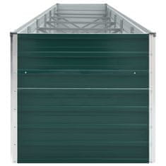 Vidaxl Visoka greda pocinkano jeklo 480x80x77 cm zelena