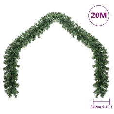 Vidaxl Božična girlanda PVC 20 m