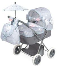 DeCuevas Zložljiv voziček za lutke z dežnikom in dodatki Martin 2019, 60 cm