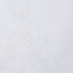 Vidaxl Podloga za novoletno jelko bela 150 cm umetno krzno