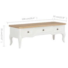 Vidaxl TV omarica iz lesa 100x35x35 cm bela