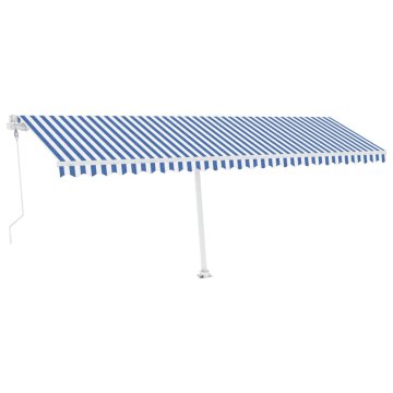 Vidaxl Prostostoječa avtomatska tenda 600x300 cm modra/bela