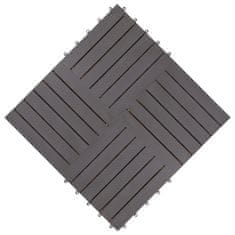 Vidaxl Talne plošče 30 kosov sive 30x30 cm trden akacijev les