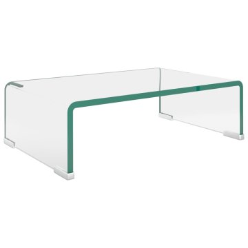 Vidaxl Stojalo za TV / ekran stekleno prozorno 40x25x11 cm