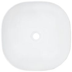Vidaxl Umivalnik 42,5x42,5x14,5 cm keramičen bel