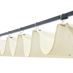 Vidaxl Paviljon s streho poli ratan 300x300x200 cm rjav in krem