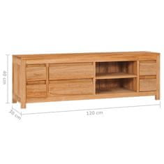 Vidaxl TV omarica 120x30x40 cm trdna tikovina