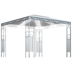 Vidaxl Paviljon z LED lučkami 300x300 cm krem