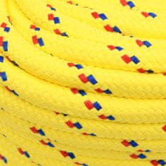 Vidaxl Vrv za čoln rumena 16 mm 250 m polipropilen
