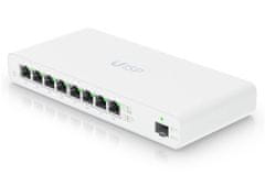 Ubiquiti UISP Switch - 8x GbE, 1x SFP, brez ventilatorja, 8x PoE Out 27V (proračun PoE 110 W)